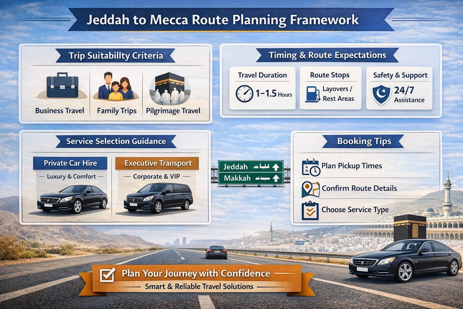 Jeddah to Mecca Chauffeur Service